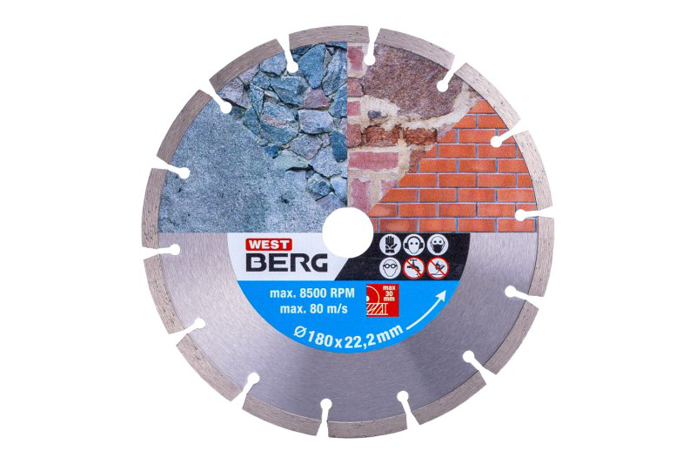 Slika Rezna ploča dijamantska segment Ø180 x 2.3 x 22.2 mm DIAMANT 77.018 / 21118